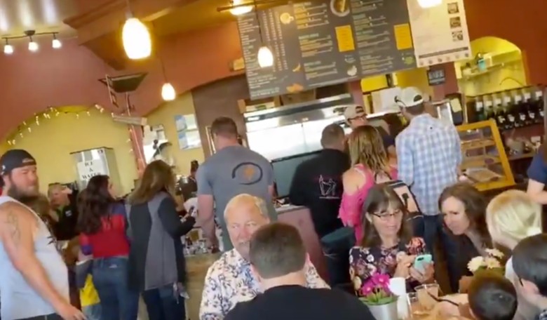 Apparently the Virus Is Over: Patrons Pack Colorado Restaurant