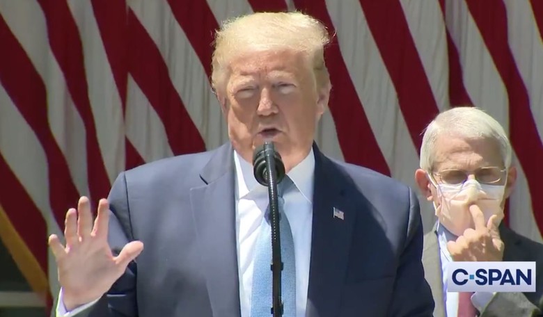 Dr. Fauci's Mask Overshadows Trump's COVID-19 Vaccine Presser