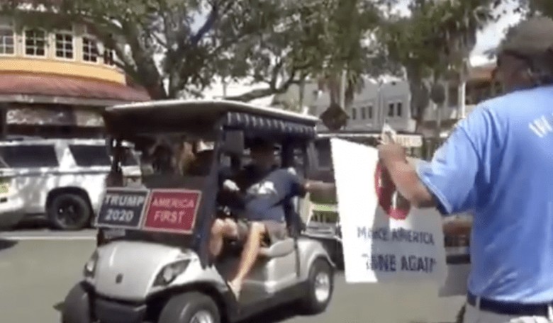 [WATCH] 'Grandtifa' Protesters at The Villages in Florida Face Off with Pro-Trump Golf-Cart Grannies
