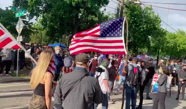 CHAZ/CHOP: 'Black Lives Matter!' 'Absolutely.' 'Then Don't Fly the American Flag!'