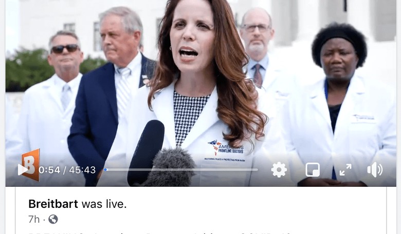 Facebook, Twitter, YouTube Remove Doctors' Coronavirus Video, Claiming It Is 'False'