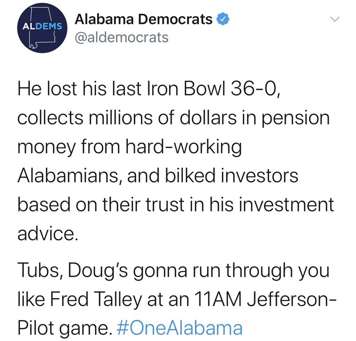 Tuberville vs Alabama Democrats Part 1