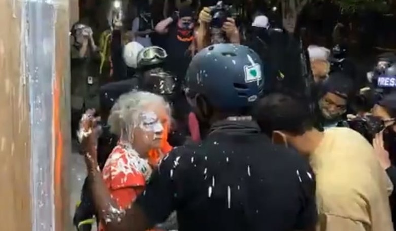Day 70: Portland Woman Attacked as She Stands Up to Antifa Trying to Set Precinct on Fire