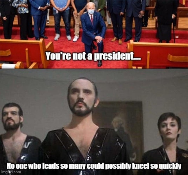 Joe Biden Kneels Before Zod