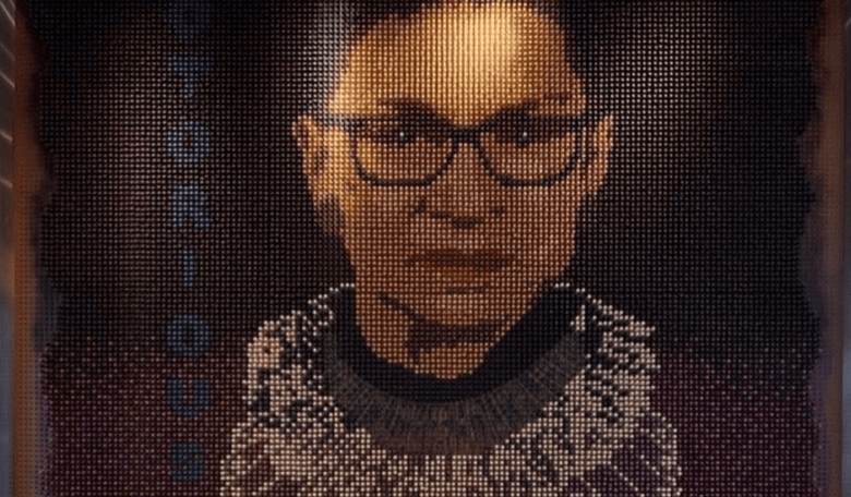Take a Guess What This Massive RBG Portrait in D.C.'s New 'Female Empowerment' Hotel Is Made Of