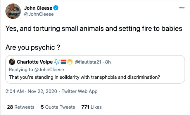 John Cleese tweet