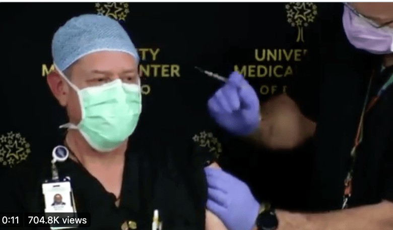 Texas Hospital Administers a COVID-19 Vaccine on Video. There's Just One Glaring Problem...