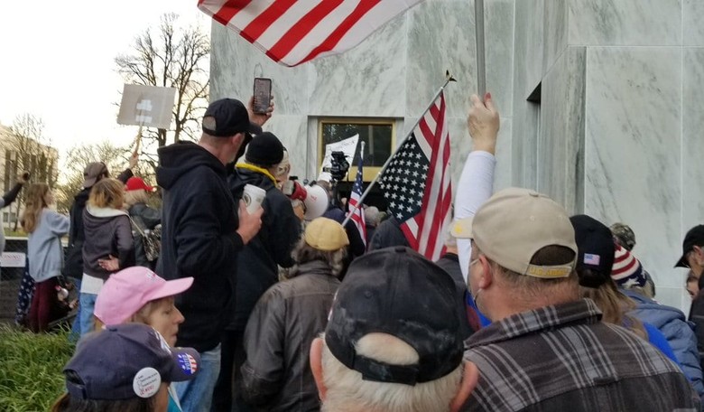 Explosive Scene at Oregon State Capitol: Riot Declared, MRAPs and Pepper Spray Deployed