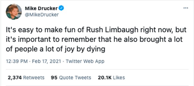 Rush Limbaugh rest in piss