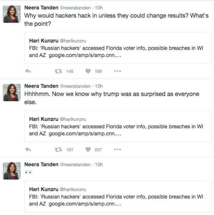 Neera Tanden twitter election
