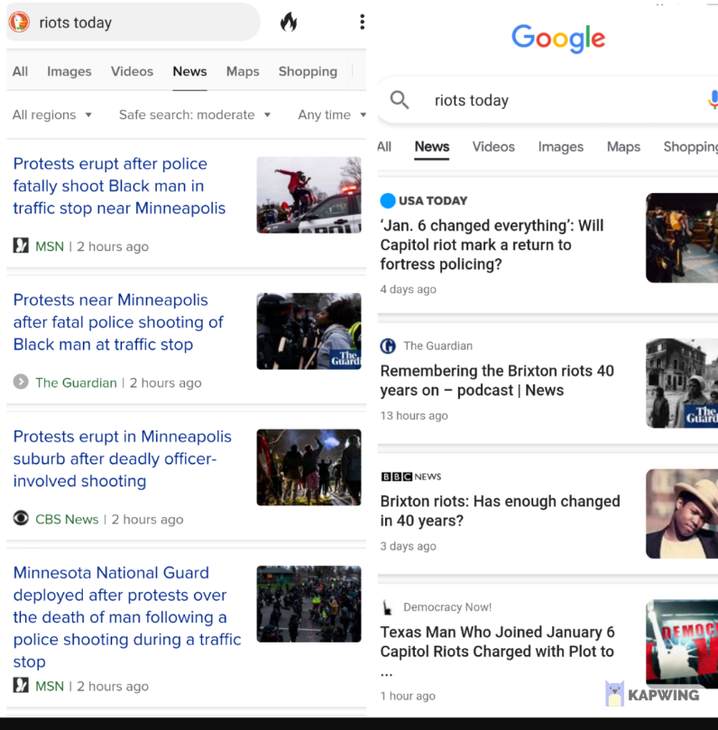 Insanity Wrap Presents Google Riots Today