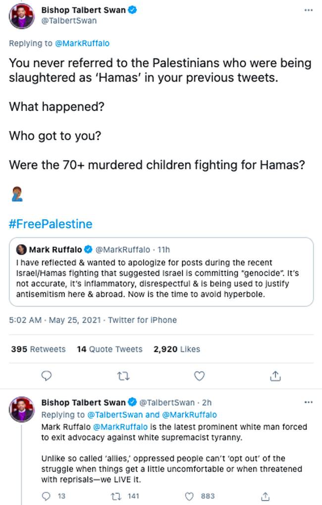 Mark Ruffalo Israel Hamas Genocide white supremacy