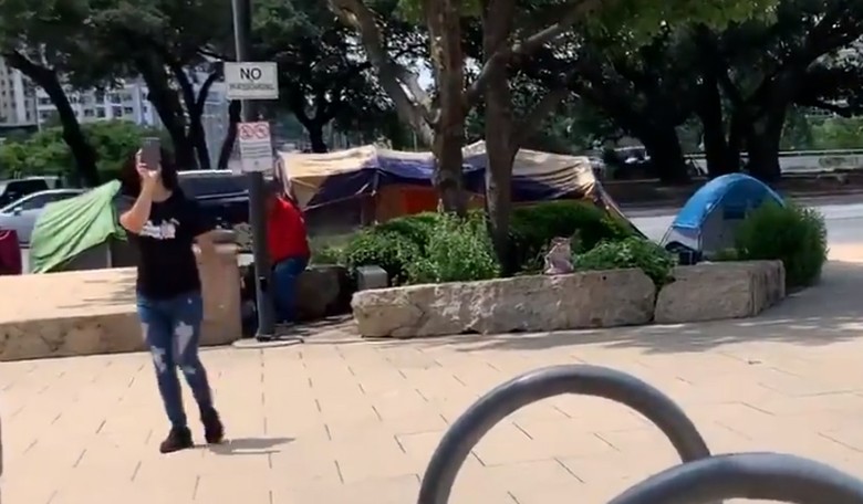 [WATCH] Radical Activist Harasses, Shouts Profanities at Austin City Council Member Mackenzie Kelly Outside City Hall