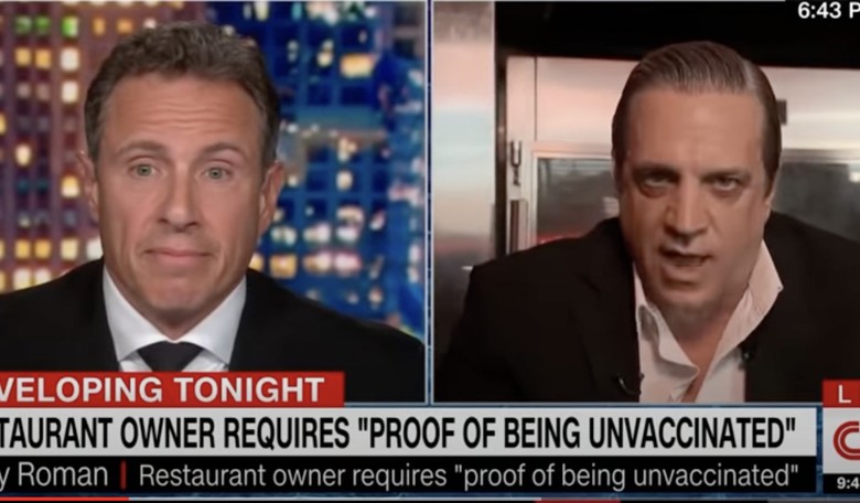 Watch: CNN's Fredo Cuomo Gets Wrecked Blocking Blows From Restaurateur on COVID Shots: 'You're Failing the IQ Test'