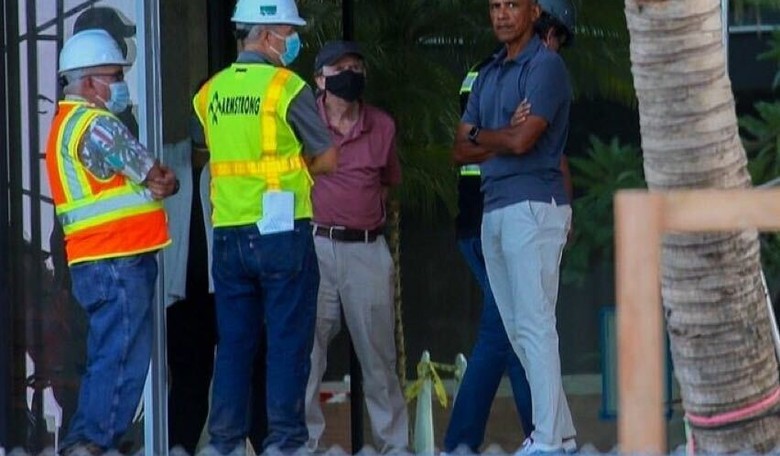 Crabby, Maskless Obama Tours His Controversial Hawaiian Waterfront Mansion