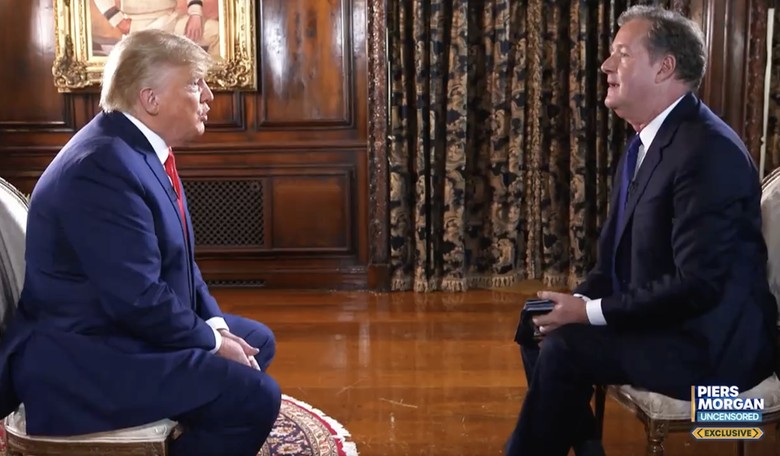 No, Trump Did Not 'Storm Off the Set' of Piers Morgan's Interview Show