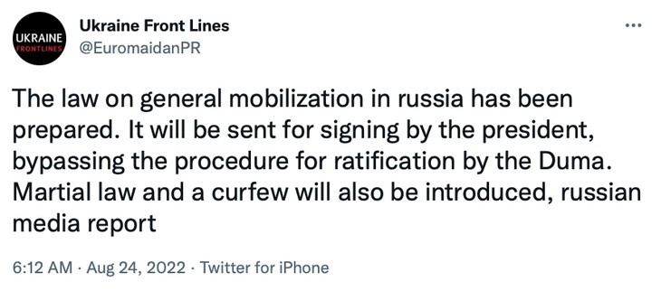Russian Mobilization a Dud