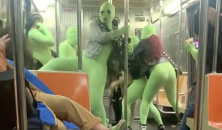 NYC Goes Full Gotham as 'Green Goblin Gang' Rampages on Subway