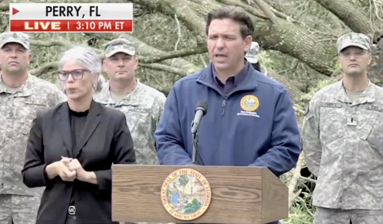 DeSantis Has a Double-Barreled Message for Would-Be Idalia Looters