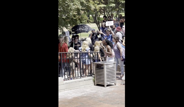 Trans Activists Scream in the Faces of Little Girls Who Attended Bill Signing in Texas