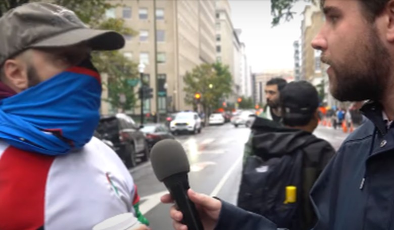 'Man vs. Street' Asks Folks at Pro-Palestine Protest to Condemn Hamas Violence. It Didn't End Well.