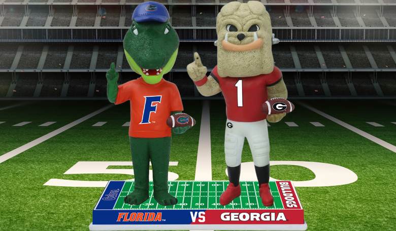 Bobble On, Dawgs: Georgia-Florida Rivalry Immortalized in Wobbling Glory