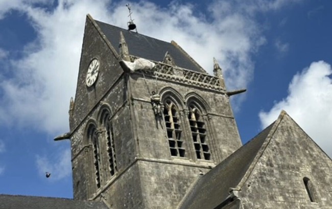 Steeple of Sainte-Mere-Eglise
