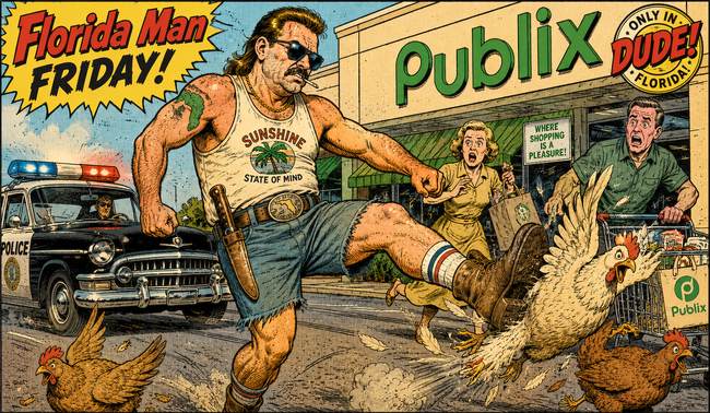 Florida Man Friday: He Came Here to Chew Bubblegum and Kick Chickens