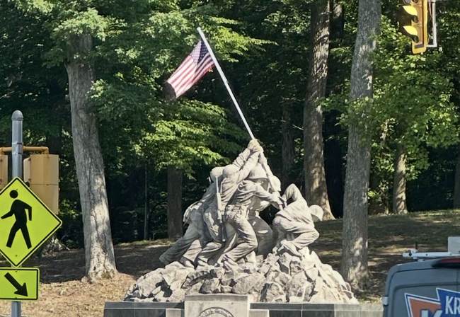Serial Criminal Beheads Iwo Jima Statue at Quantico 