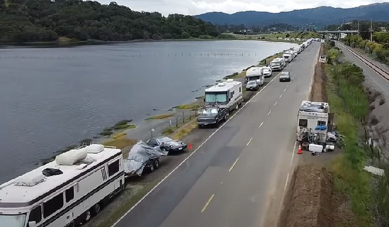 Massive 2-Mile Long Homeless Encampment Plagues Posh Marin County, CA