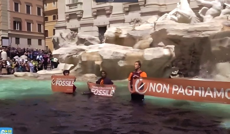 Rome's Iconic Trevi Fountain Latest Victim of Crazed Climate Activists