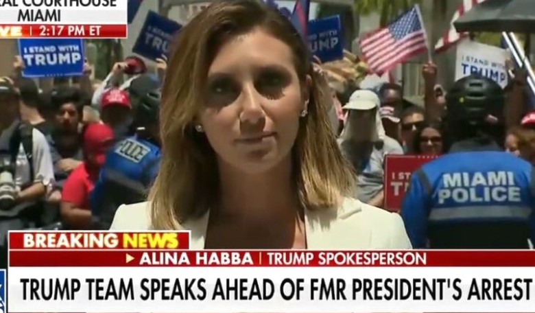 Watch: Trump Attorney Alina Habba Kicks off Arraignmentpalooza With Speech on American Ideals