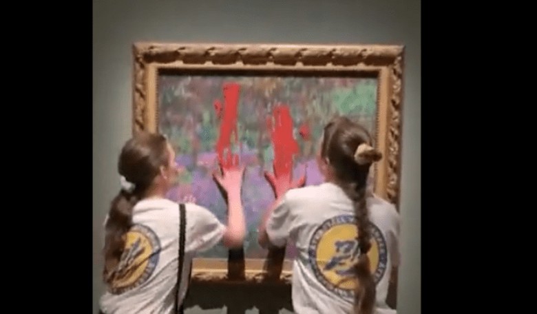 WATCH: Climate Activists Smear Paint All Over a Monet and Unite Everyone Against Them