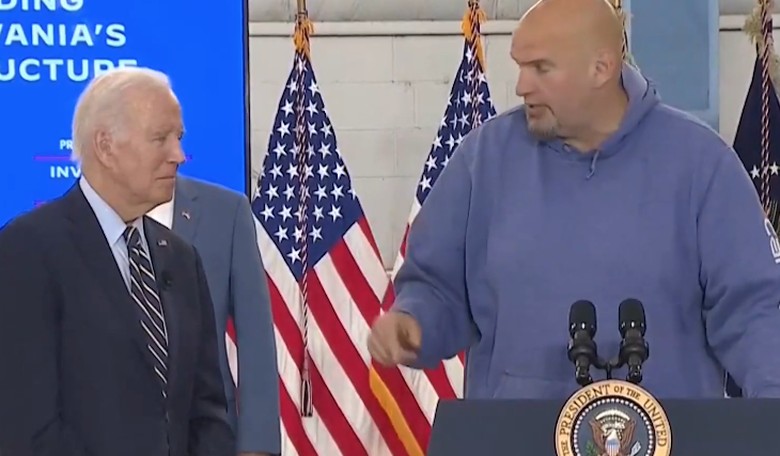 Things Quickly Go off the Rails When Joe Biden and John Fetterman Meet up in Philadelphia