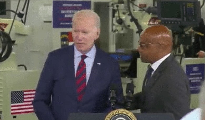 Biden Can't Stop Himself From Telling Big Lie, as Handler Has to Help Him Off Stage