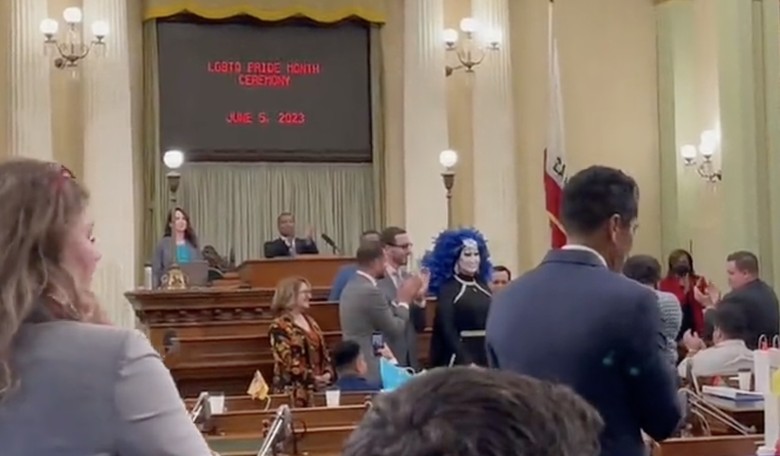 VIDEO: CA Senate Honors Drag Nun and Gay Porno Producer 'Sister Roma' With a Standing Ovation
