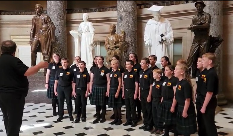 WATCH: Capitol Police Stop Children's Choir From Singing the National Anthem Inside U.S. Capitol