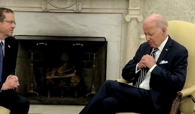 Biden Deteriorates Rapidly During Meeting With Israeli President
