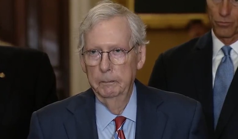 WATCH: Mitch McConnell Freezes Up, Has to Be Led Away During Presser