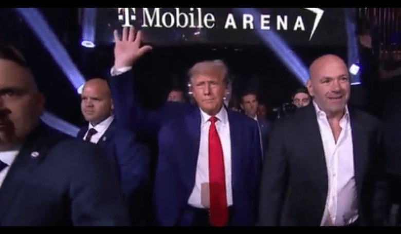 Trump Enters to Cheers at UFC vs. While Biden Shuffles Along at Beach