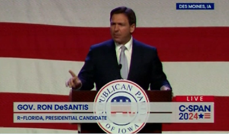 DeSantis Cracks Joke About Cocaine at the WH, Bashes Bidenomics at Iowa GOP Lincoln Dinner
