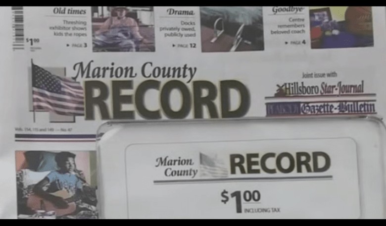 Tragic Twist: Co-Owner of 'Marion County Record' Newspaper in Kansas Dies After Raids by Police