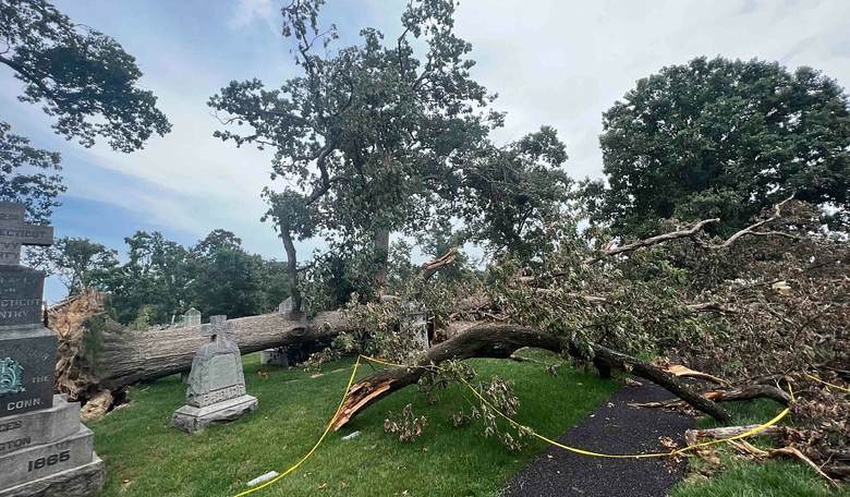 Freak 'Violent' Storm Damages Dozens of Arlington Tombstones