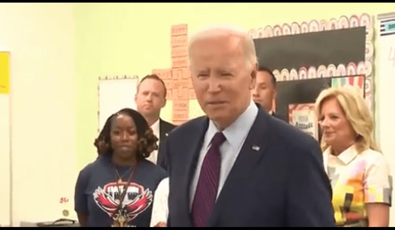 Biden Has More Creepy Touchy-Feely Moments With Children During School Visit