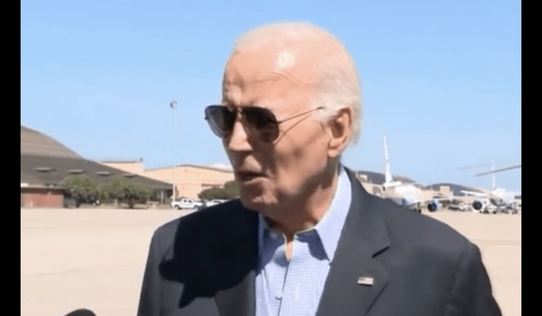 Biden Goes to View Florida Hurricane Damage, Then Laughs, Makes Weird Comment When Asked About DeSantis