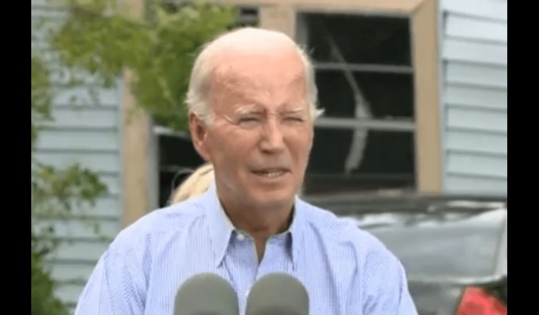 Biden, in Hurricane-Ravaged Florida, Tells Unbelievable Tale About Why He Hasn't Visited East Palestine