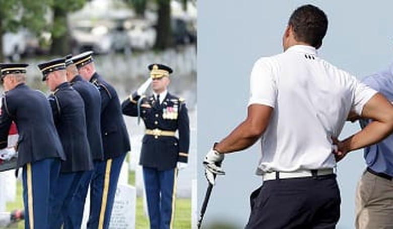 Obama has a great round of golf; General Green not so much