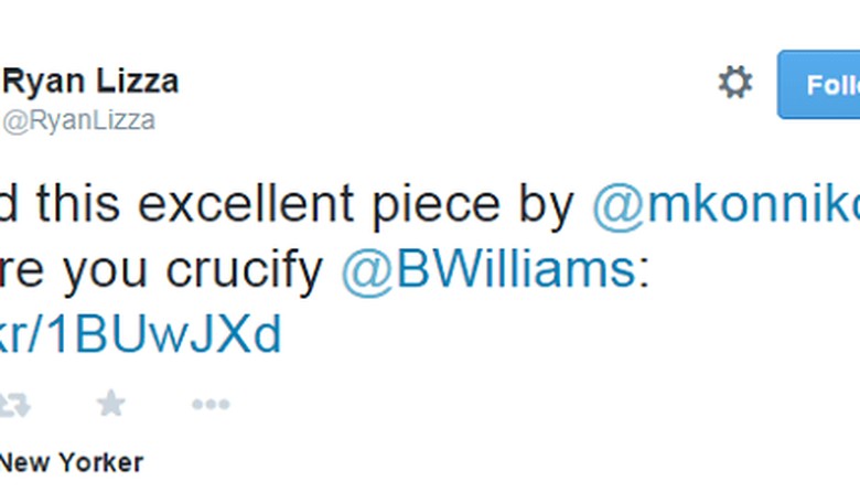 The Left Defends Brian Williams