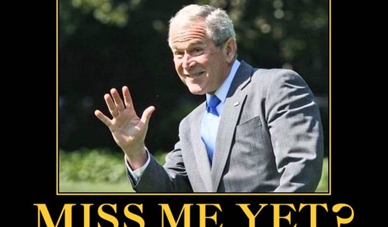 George W Bush patiently explains the facts of life and war to his successor.