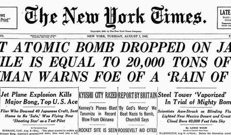 August 6, 1945. The justified and necessary bombing of Hiroshima